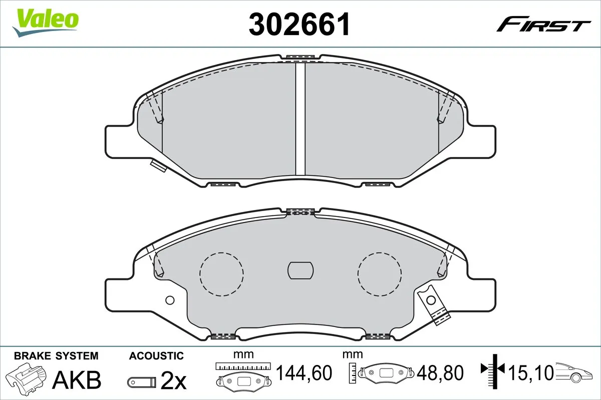 Brake Pad Set, disc brake FIRST 302661