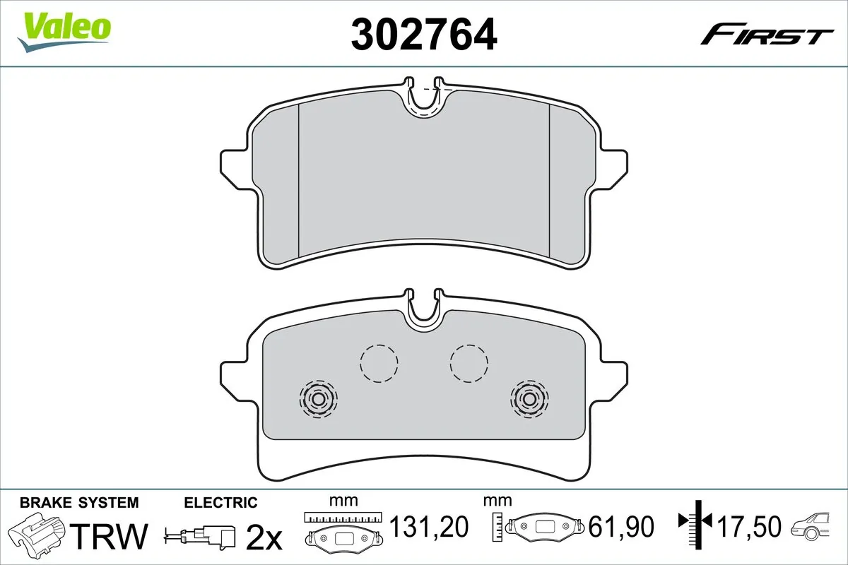 Brake Pad Set, disc brake FIRST 302764