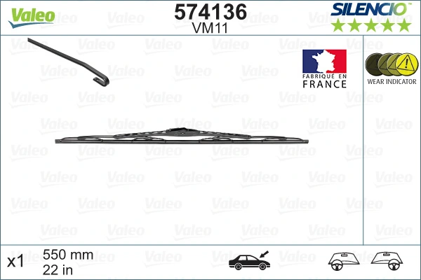 Wiper Blade SILENCIO CONVENTIONAL SINGLE 574136