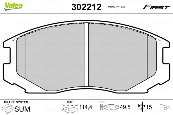 Brake Pad Set, disc brake FIRST 302212