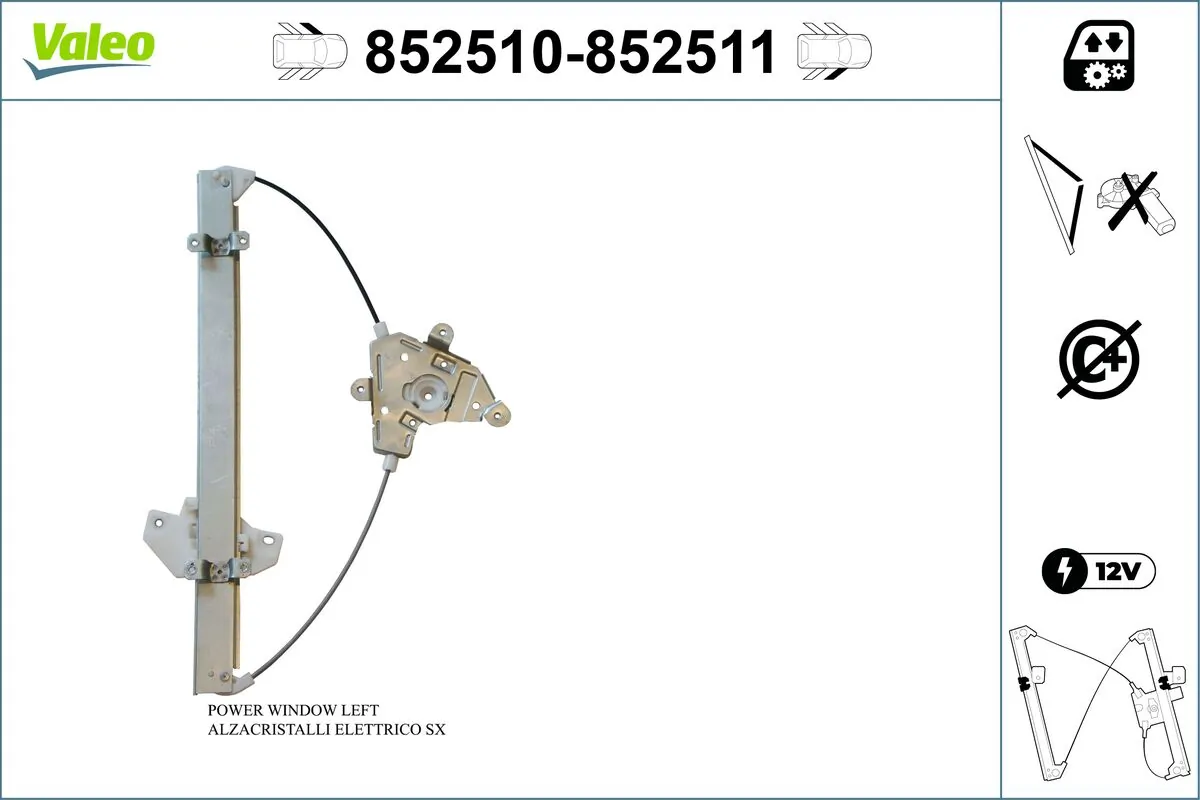 VALEO 852510 Window Regulator