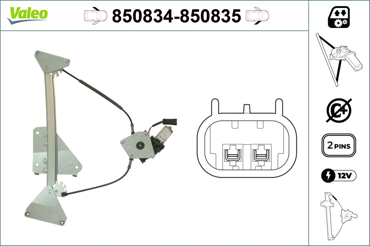 VALEO 850834 Window Regulator