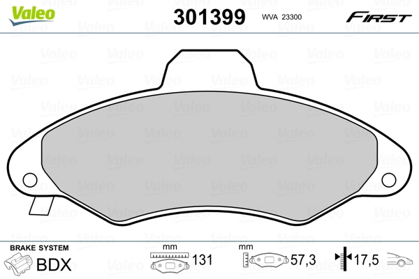 Brake Pad Set, disc brake FIRST 301399