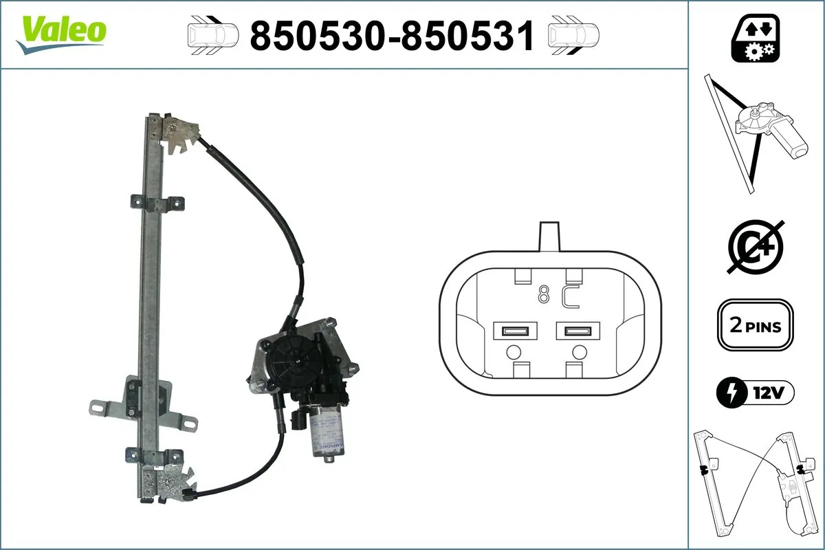 VALEO 850530 Window Regulator