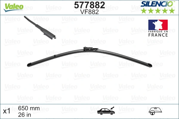 Wiper Blade SILENCIO FLAT BLADE SINGLE 577882