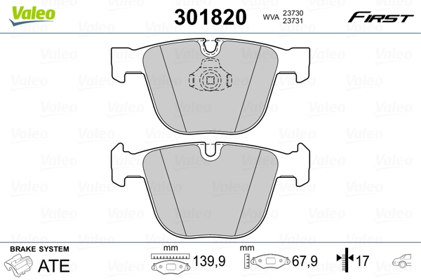Brake Pad Set, disc brake FIRST 301820
