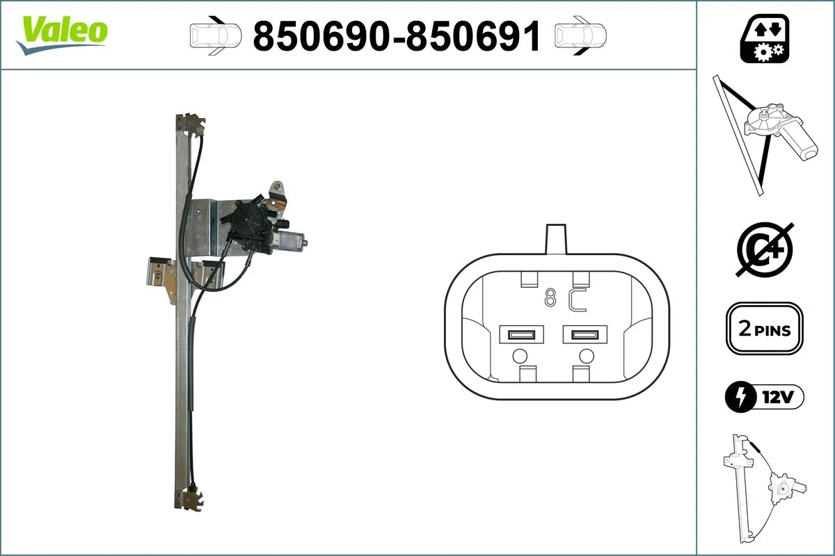 VALEO 850690 Window Regulator