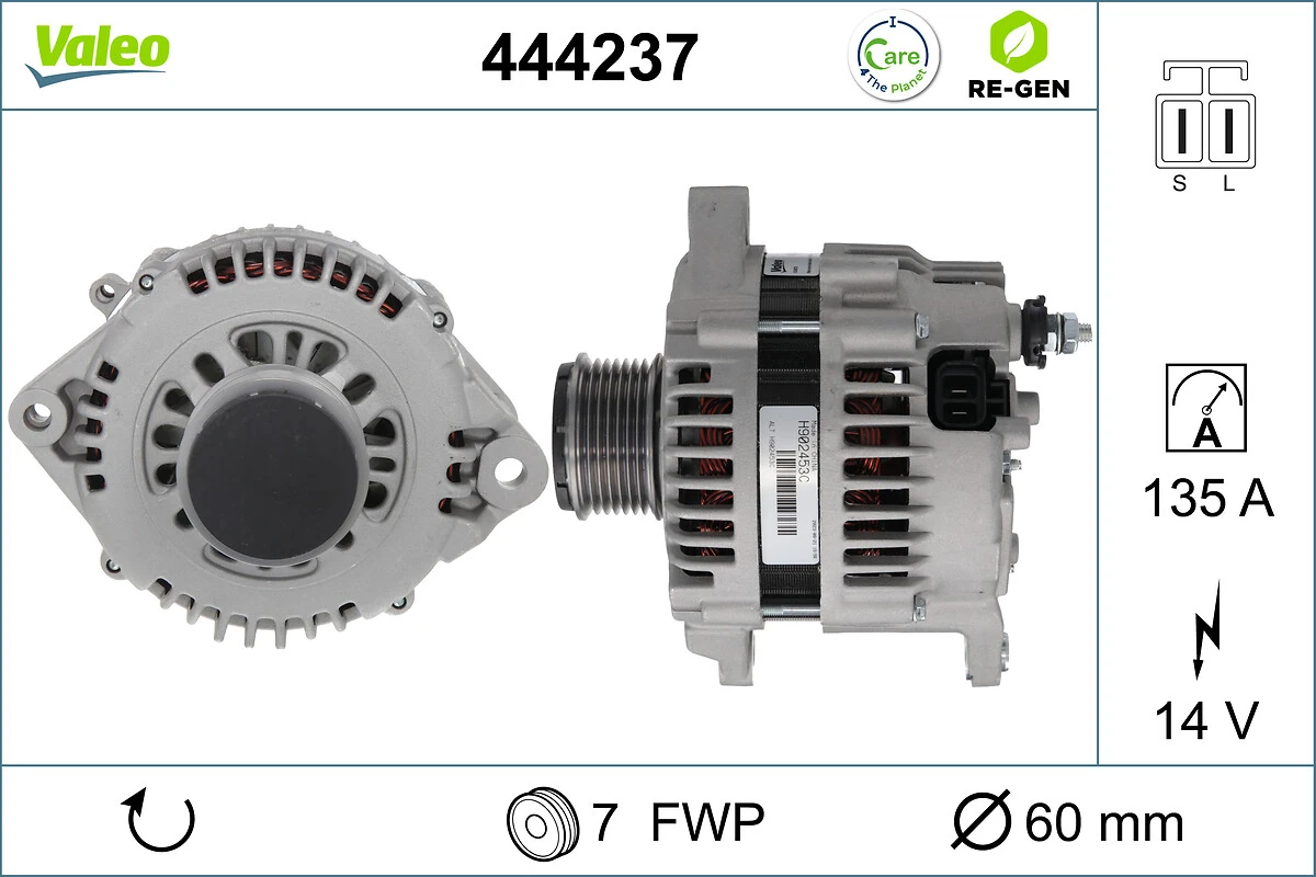 Alternator VALEO RE-GEN REMANUFACTURED 444237