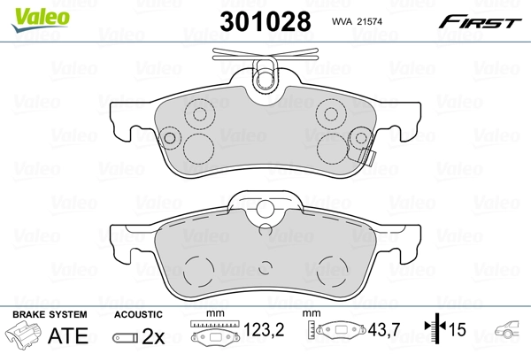 Brake Pad Set, disc brake FIRST 301028