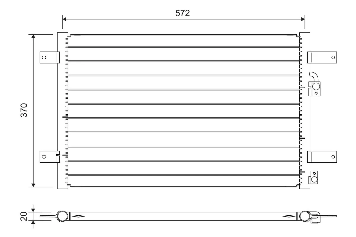 Condenser, air conditioning 822736