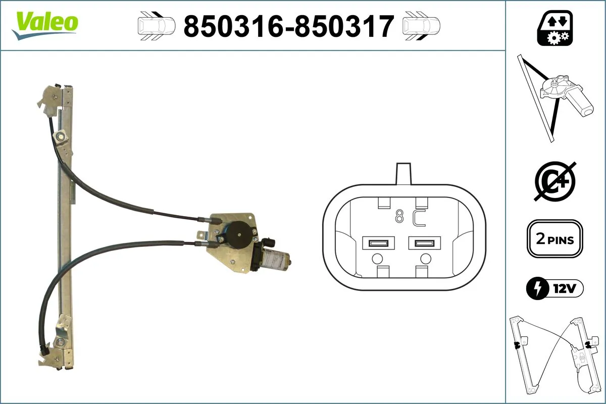 VALEO 850316 Window Regulator