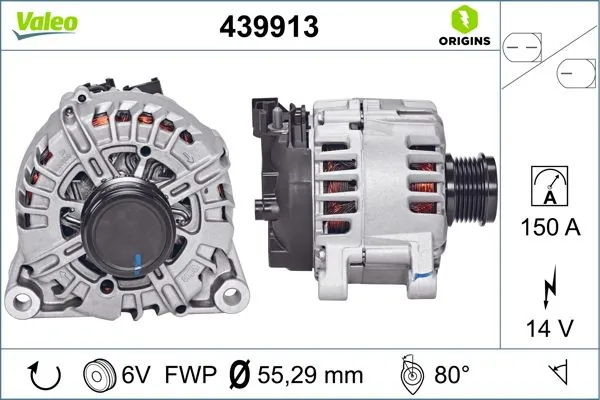 Alternator VALEO ORIGINS NEW OE TECHNOLOGY 439913
