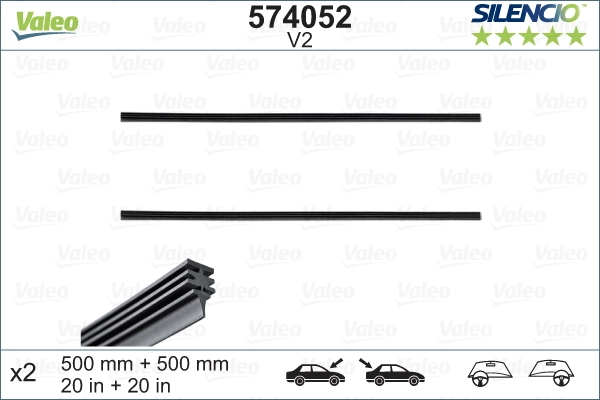 VALEO 574052 Wiper Blade Rubber