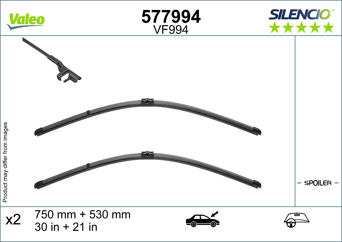 Wiper Blade SILENCIO FLAT BLADE SET 577994