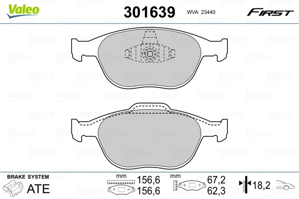 Brake Pad Set, disc brake FIRST 301639