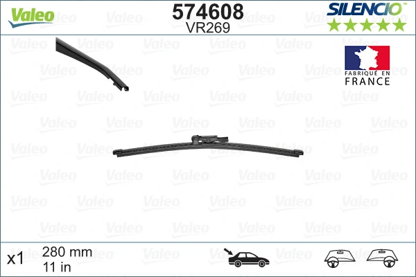 Wiper Blade SILENCIO REAR 574608