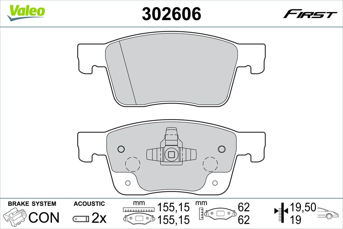 Brake Pad Set, disc brake FIRST 302606