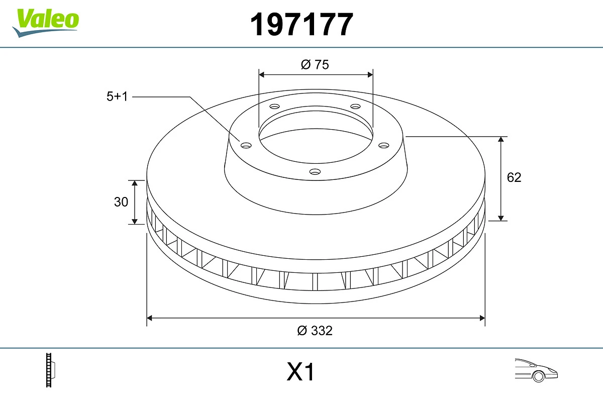 VALEO 197177 Brake Disc