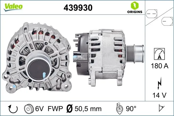 Alternator VALEO ORIGINS NEW OE TECHNOLOGY 439930