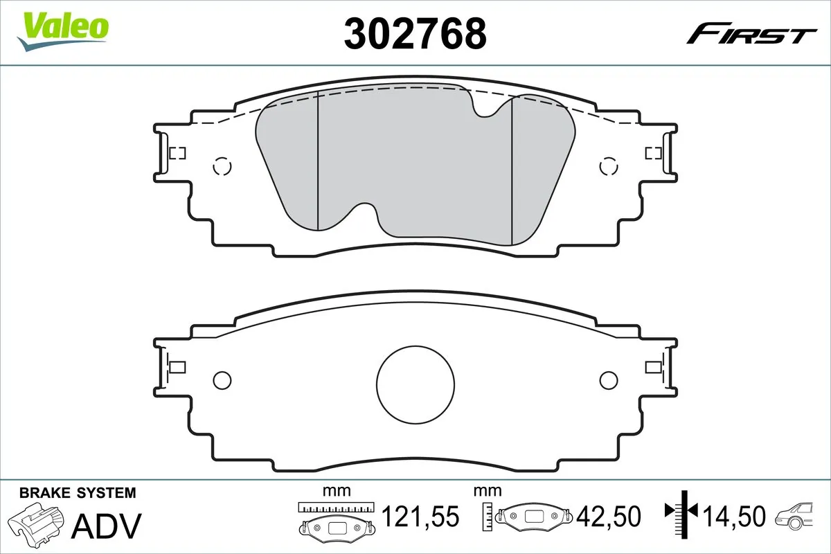 Brake Pad Set, disc brake FIRST 302768