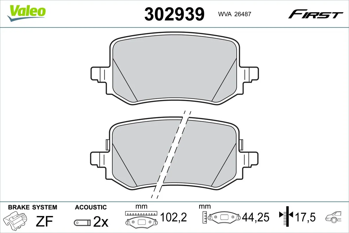 Brake Pad Set, disc brake FIRST 302939