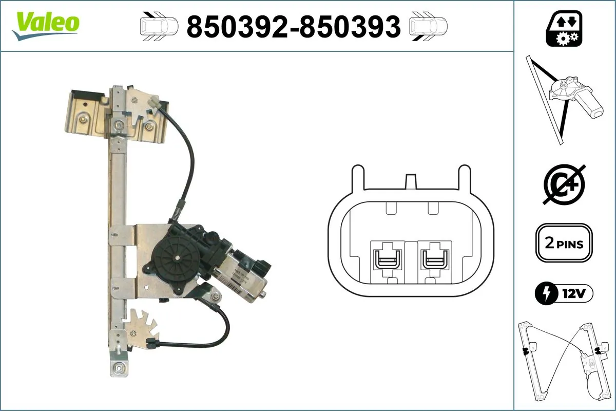 VALEO 850392 Window Regulator