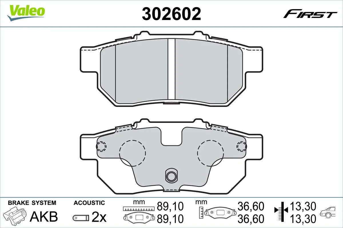 Brake Pad Set, disc brake FIRST 302602