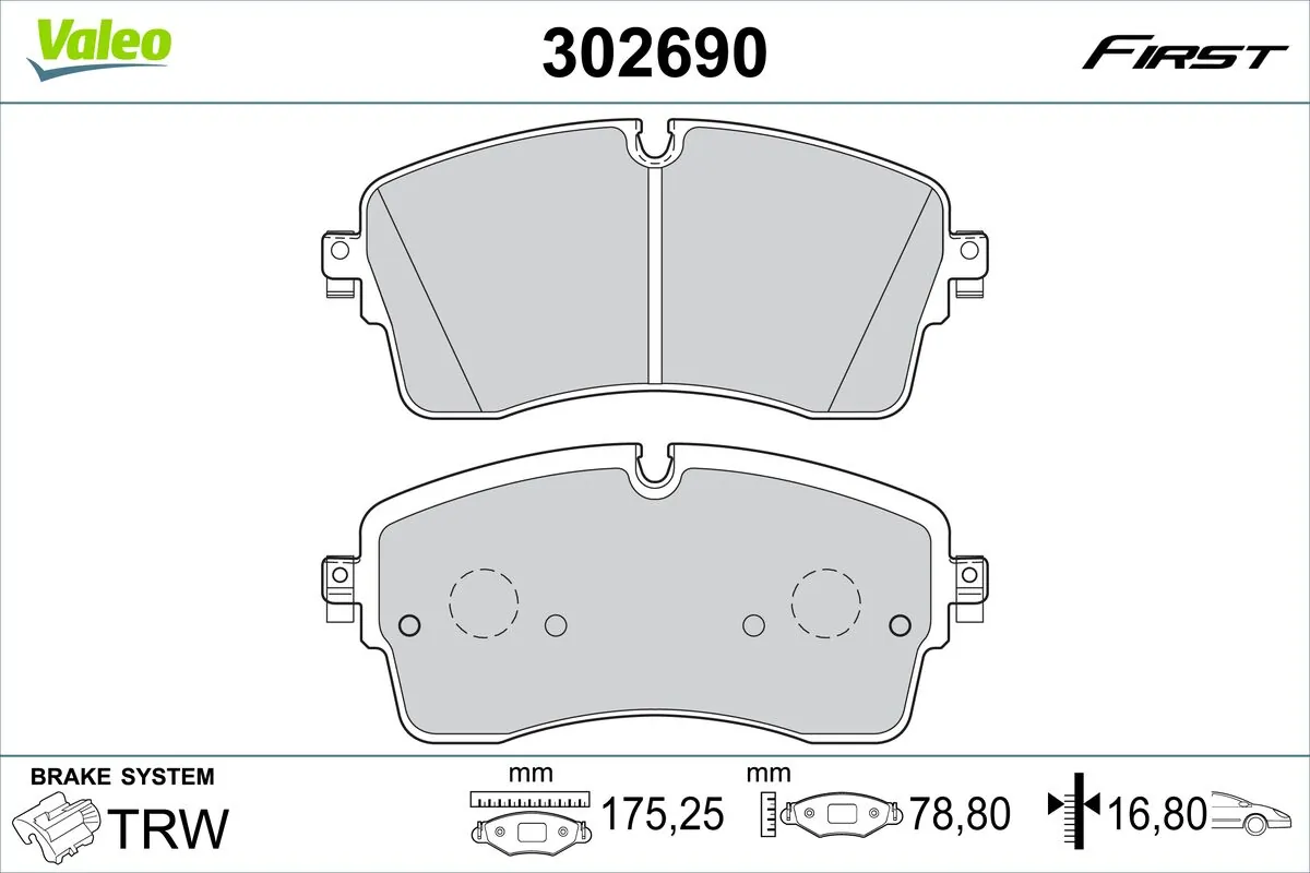 Brake Pad Set, disc brake FIRST 302690