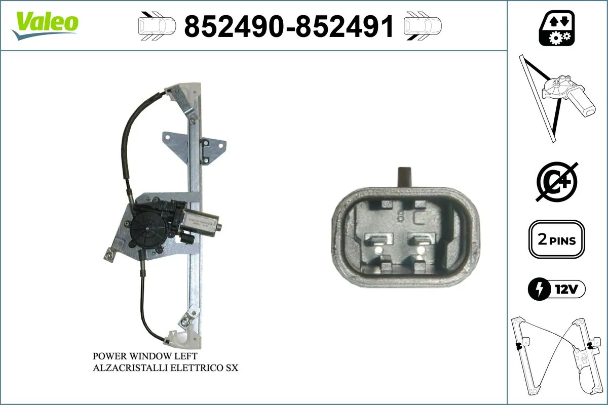VALEO 852490 Window Regulator