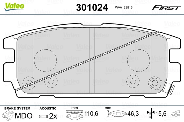 Brake Pad Set, disc brake FIRST 301024