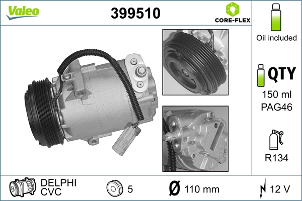 VALEO 399510 Compressor, air conditioning