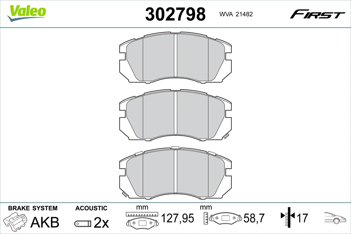 Brake Pad Set, disc brake FIRST 302798