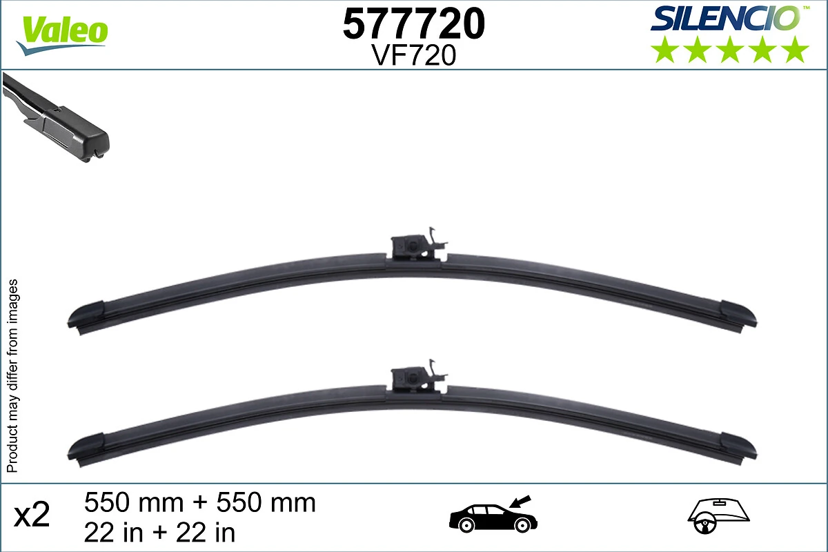 Wiper Blade SILENCIO FLAT BLADE SET 577720