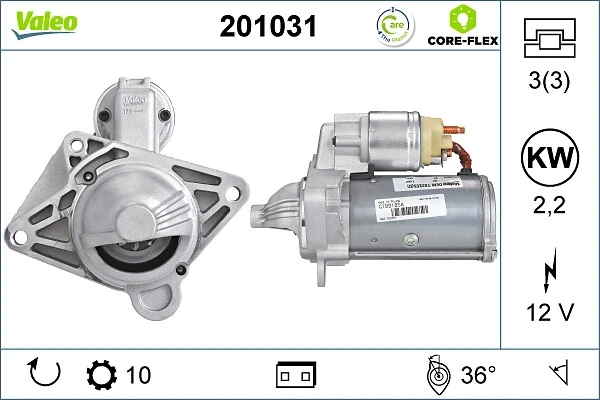 Motor de arranque VALEO CORE-FLEX 201031