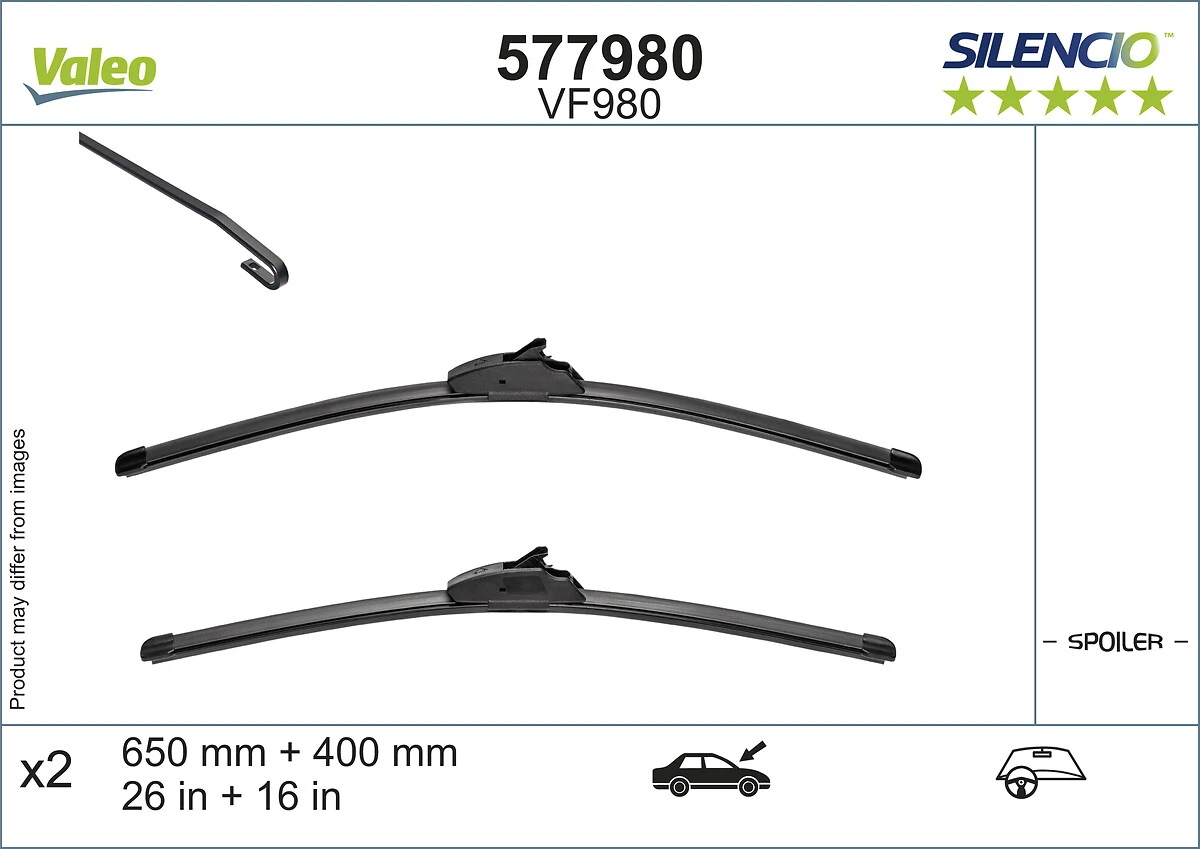 Wiper Blade SILENCIO FLAT BLADE SET 577980