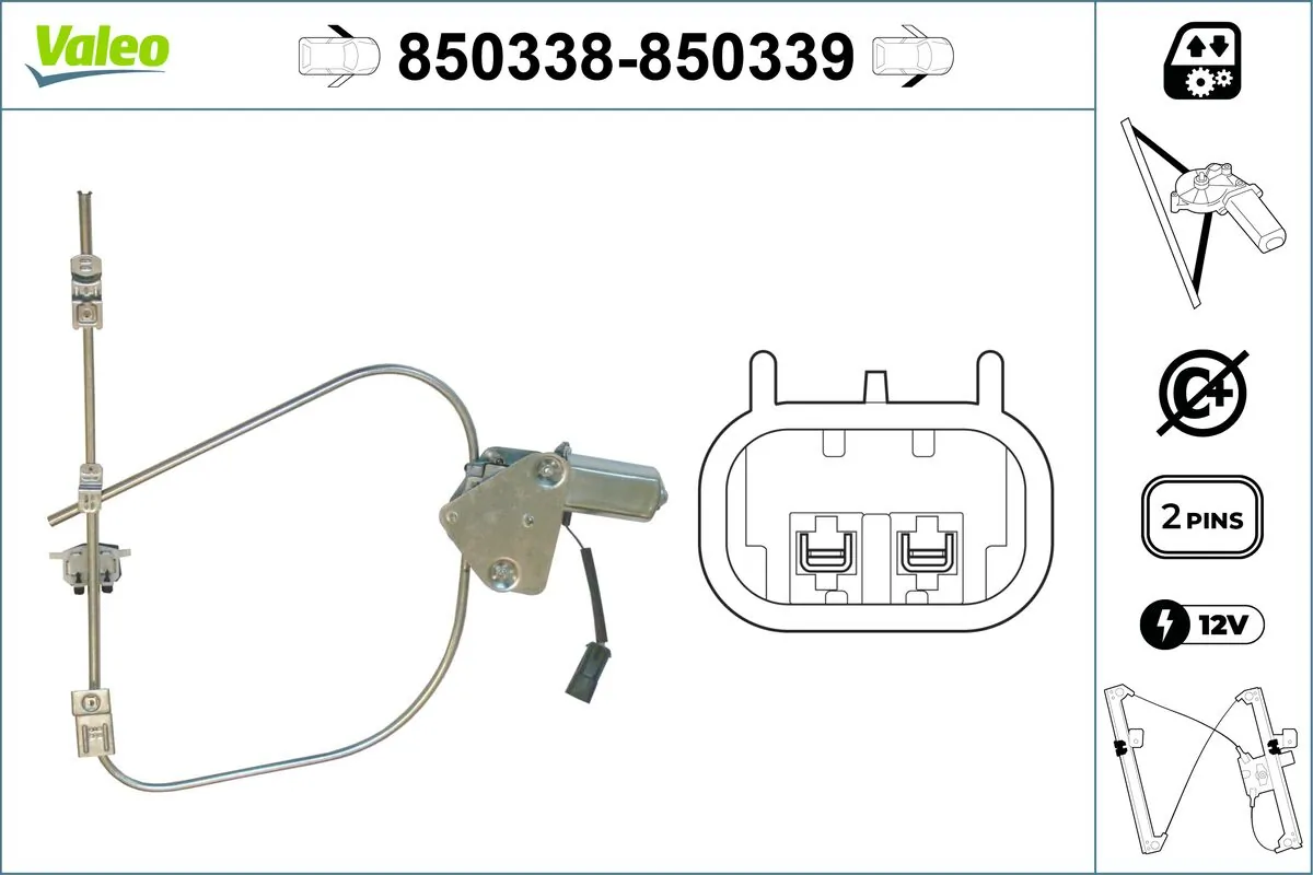 VALEO 850338 Window Regulator