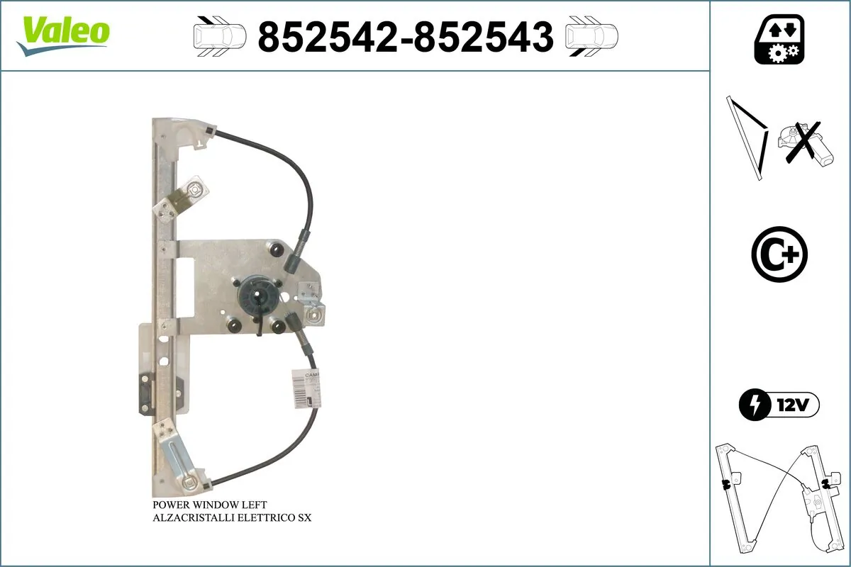 VALEO 852542 Window Regulator
