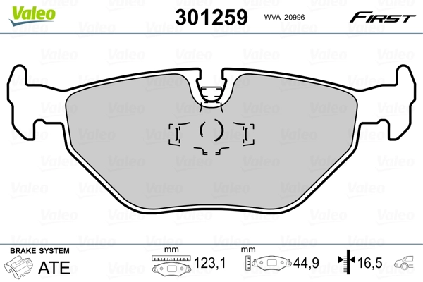 Brake Pad Set, disc brake FIRST 301259