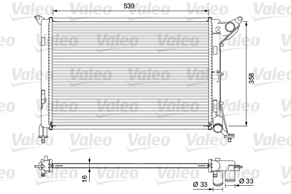Radiator, engine cooling 701730