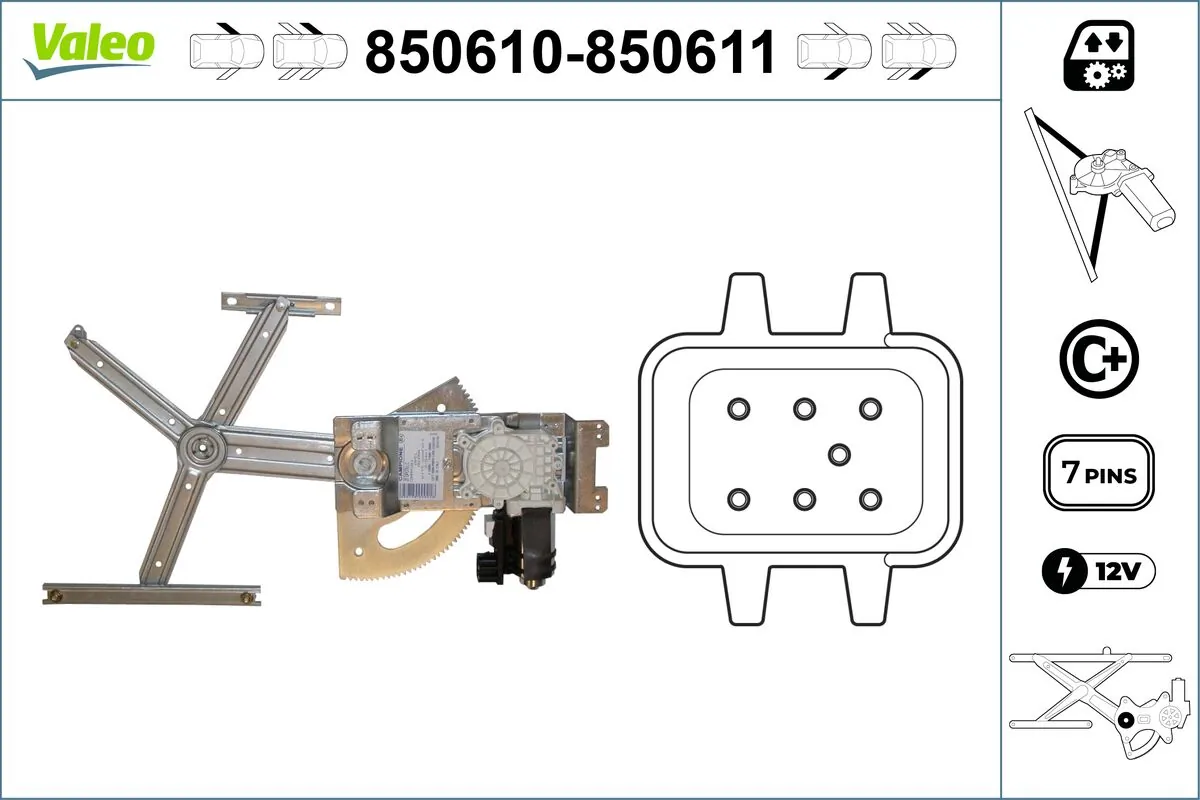 VALEO 850610 Window Regulator
