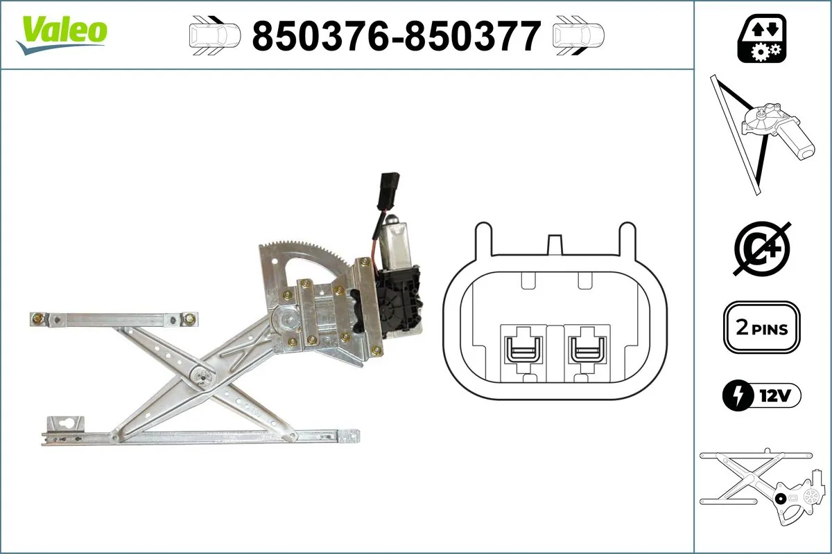 VALEO 850376 Window Regulator