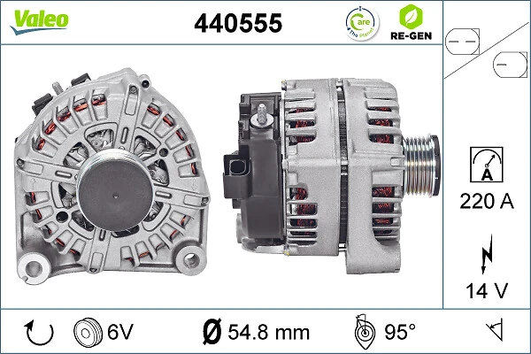 Alternator VALEO RE-GEN REMANUFACTURED 440555