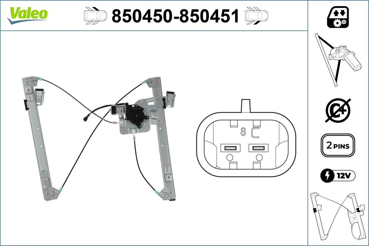 VALEO 850450 Window Regulator