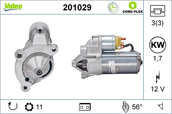 Motor de arranque VALEO CORE-FLEX 201029