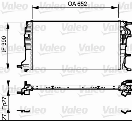 Radiator, engine cooling 735182