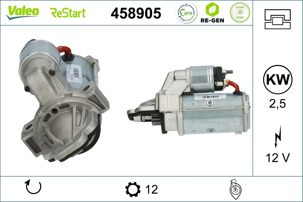 Starter VALEO RE-GEN STOP&START - AT 458905