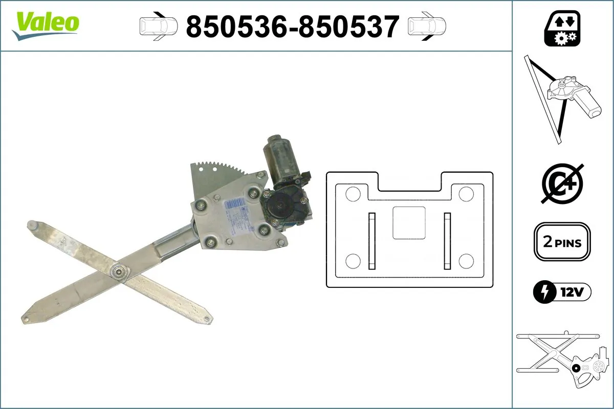VALEO 850536 Window Regulator