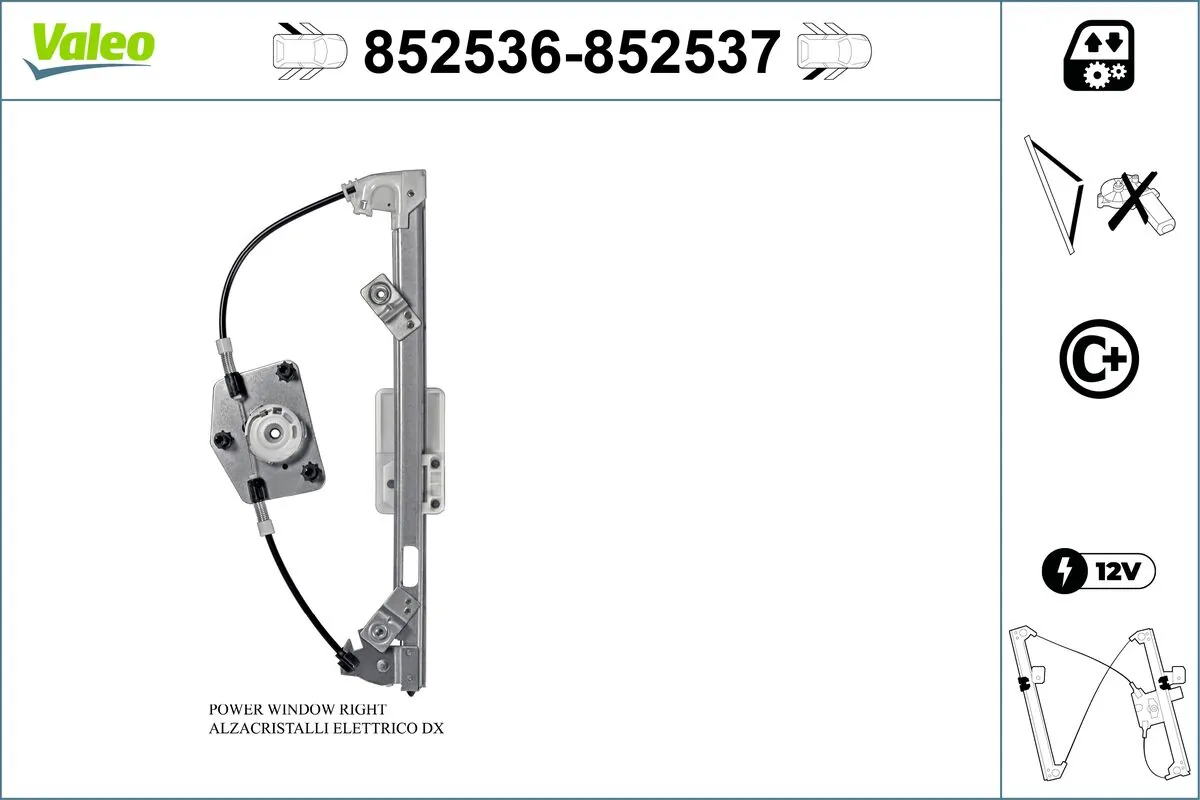 VALEO 852536 Window Regulator