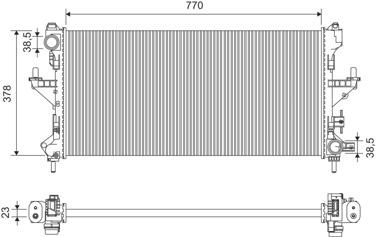 Radiator, engine cooling 701426