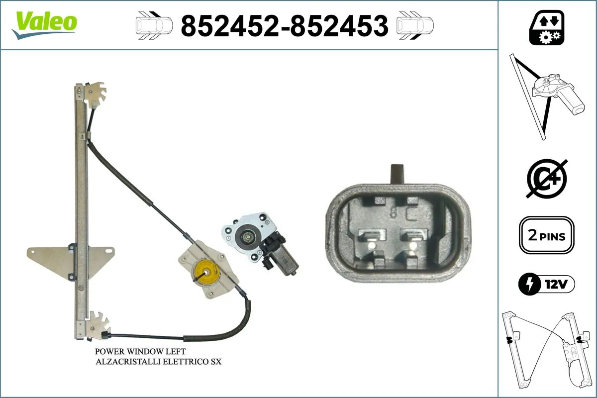 VALEO 852452 Window Regulator